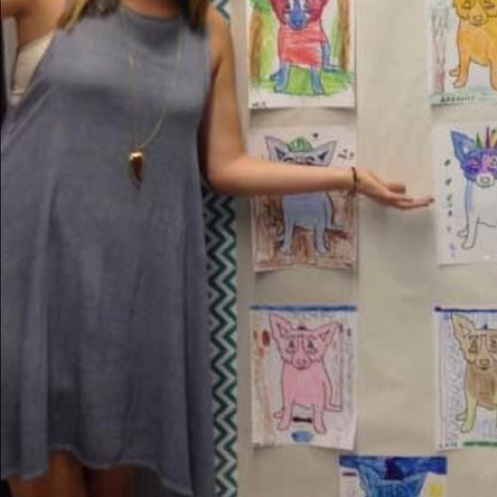 Blue tank dress